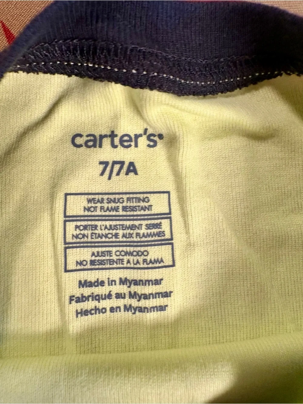 Carter's Yellow Astronaut Graphic Sleep Tee with Navy Trim
